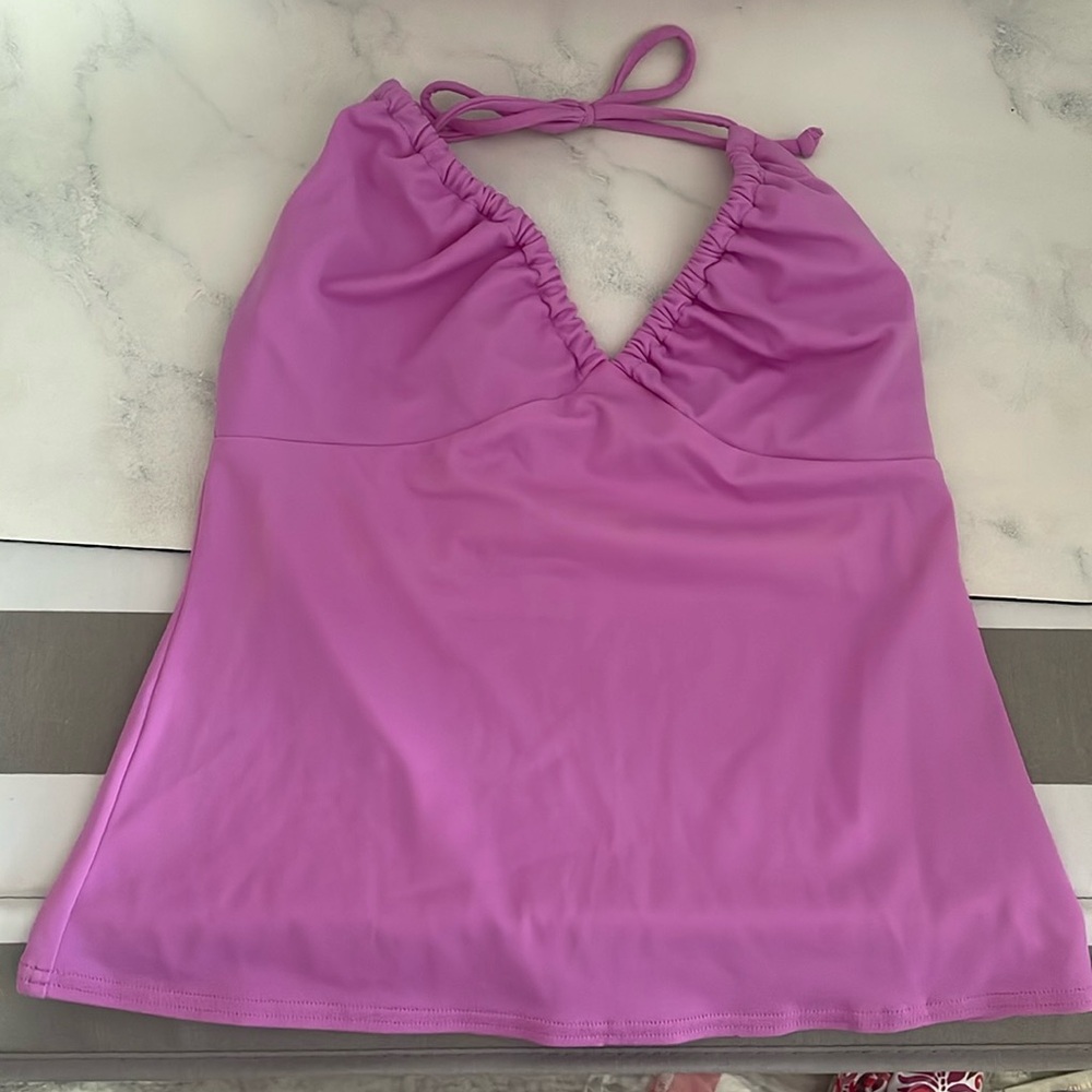 NWOT Victoria's Secret Pink Ruched Tie Front Camisole